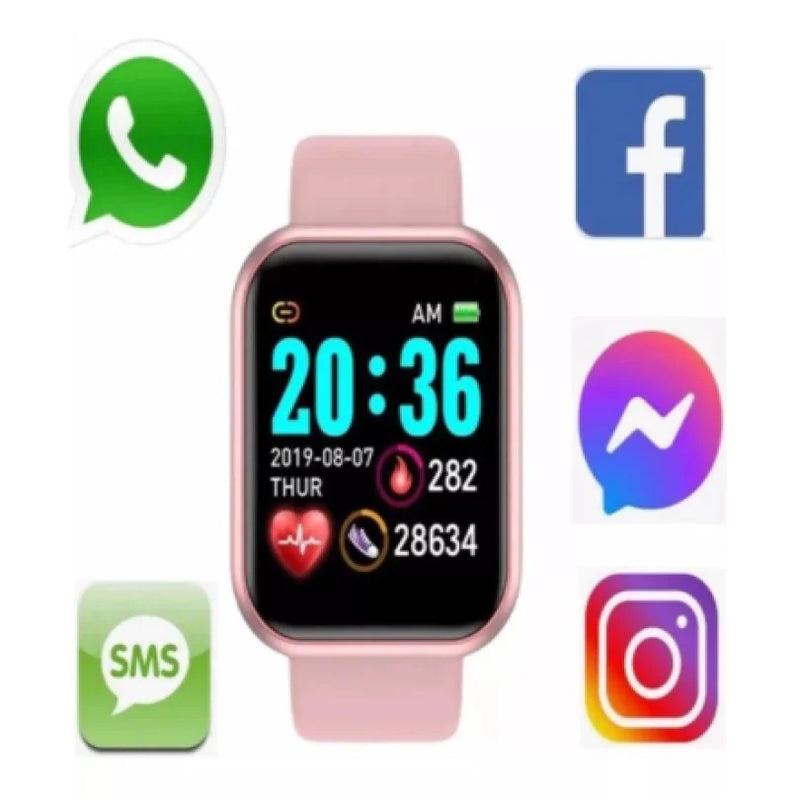 Relogio inteligente Smart Watch Unisex D20 - relógio Android ios Prova D’água